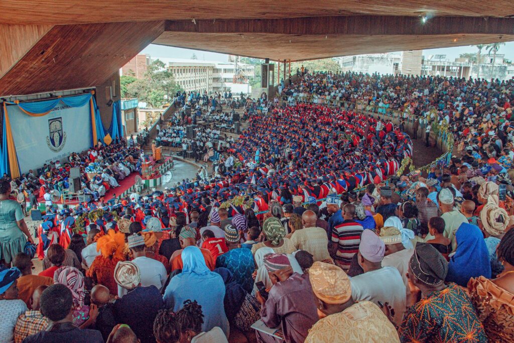 Nigerian university students in large auditorium - education news roundup April 2026
