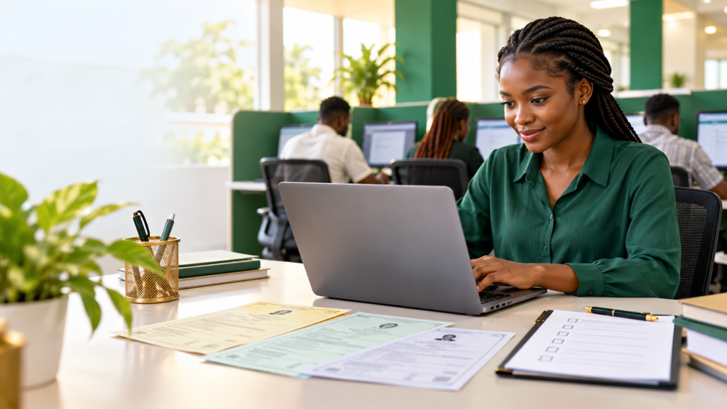 Nigerian student uploading O'Level results to JAMB CAPS